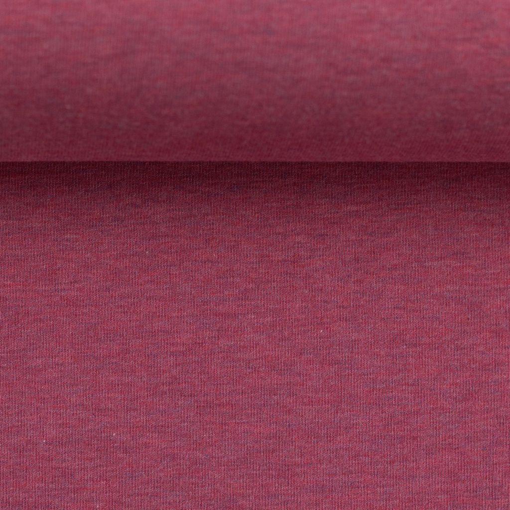 Stretch-Sweat melange himbeerpink